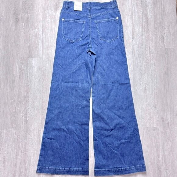 INC Women's NWT High Rise Wide Leg Kick Flare Jeans 6/28 - Picture 4 of 5
